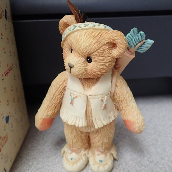 Cherished Teddies Wyatt I'm Called Little Running Bear Indian Boy with Arrow - Picture 1 of 6